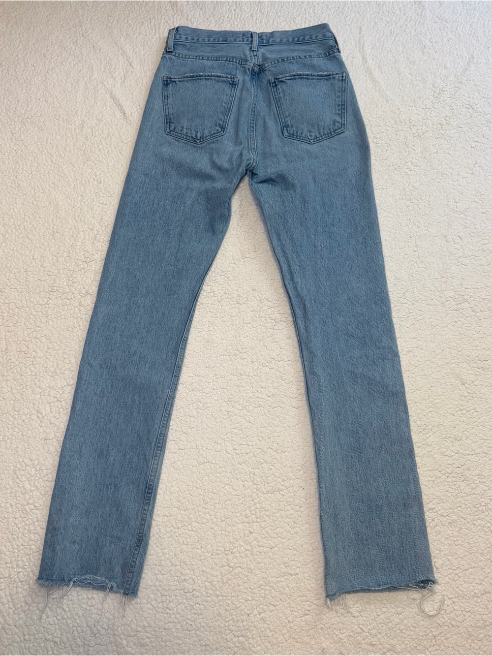 AGOLDE Cherie High Rise Blue Straight Jeans in Merit Size 24 100% Cotton - Picture 9 of 9